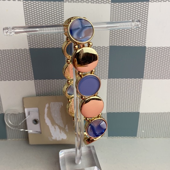 14th & Union Circle Gold Purple Stretchy Fashion Bracelet - Picture 7 of 12